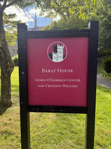 Barat House sign at Manhattanville University